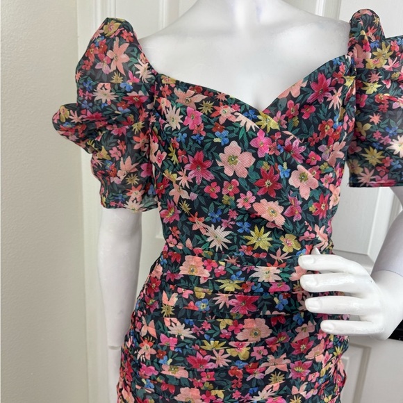 C/MEO Collective Red and Pink Long Sleeve Dress #332 - Picture 8 of 17